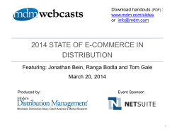 2014 state of e-commerce in distribution
