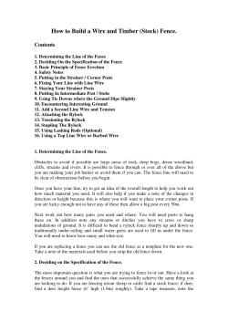 How to Build a Wire and Timber (Stock) Fence.