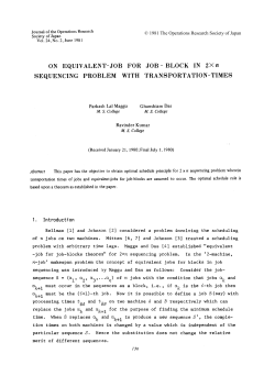ON EQUIVALENT-JOB FOR JOB - BLOCK IN 2X n SEQUENCING