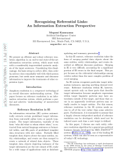 Recognizing Referential Links: An Information Extraction Perspective