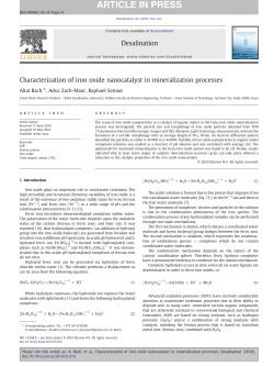 Characterization of iron oxide nanocatalyst in mineralization