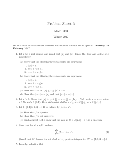 Problem Sheet 3
