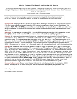 Alcohol Fixation of Cell Block Preps May Alter