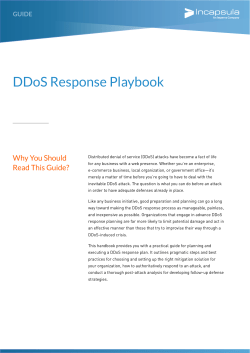 DDoS Response Playbook