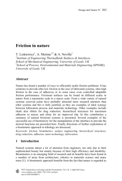 Friction in nature