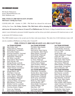 for immediate release phil steele`s 2008 mid-season all