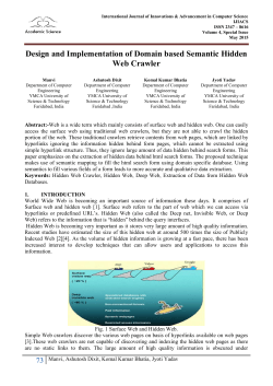 Design and Implementation of Domain based Semantic Hidden Web
