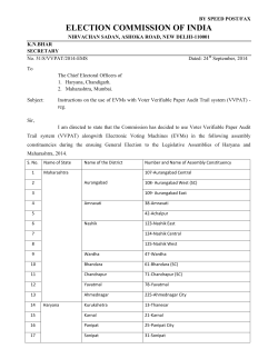 Instructions on the use of EVMs with Voter Verifiable Paper Audit