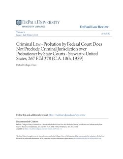 Criminal Law - Probation by Federal Court Does Not Preclude