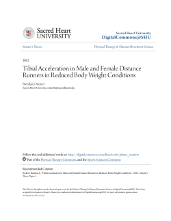 Tibial Acceleration in Male and Female Distance Runners in