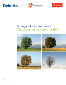 Strategies for Going Public
