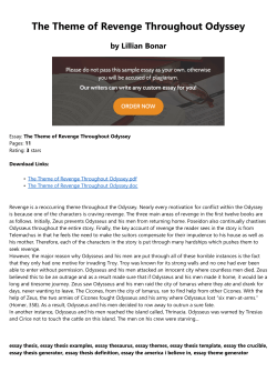 The Theme of Revenge Throughout Odyssey