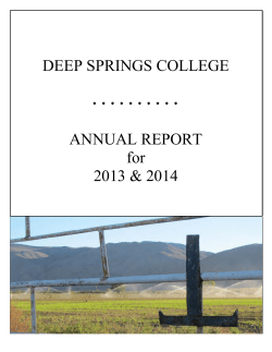 2013-14 - Deep Springs College
