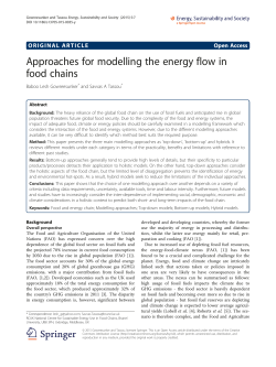 Approaches for modelling the energy flow in food chains