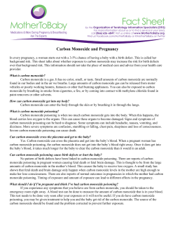 Carbon Monoxide and Pregnancy | MotherToBaby