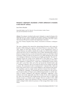 Kempny`s &raquo;Adampol&laquo; elucidated: a Polish setlement in Anatolia in