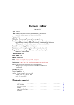 Package `ggtree`