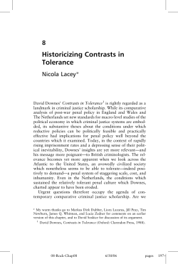 Historicizing Contrasts in Tolerance