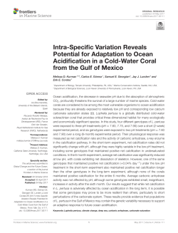 Intra-Specific Variation Reveals Potential for Adaptation to Ocean