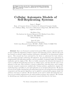 Cellular Automata Models of Self-Replicating Systems