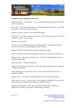 Kurdish (Sorani) - Kurdistan Adventures