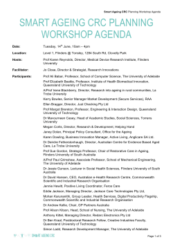 smart ageing crc planning workshop agenda