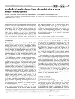 An allosteric transition trapped in an intermediate state of a new