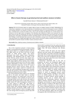 8- Effect of music therapy on germinal period and auditory memory