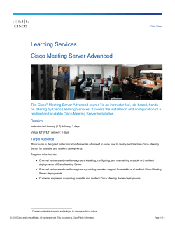 Cisco Meeting Server Advanced (COLLAB350)