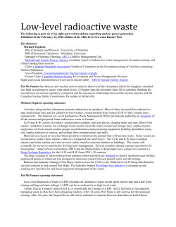 Low-level radioactive waste