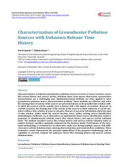Characterization of Groundwater Pollution Sources with Unknown