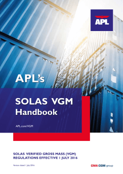 SOLAS VGM Handbook