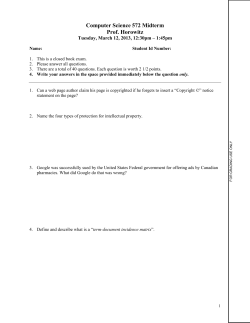 Computer Science 572 Midterm Prof. Horowitz