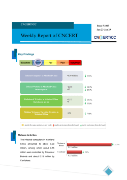 Weekly Report of CNCERT
