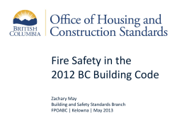 Fire Safety in the 2012 BC Building Code