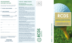RCDS Golf Outing Flyer RCDS Annual Golf Outing Flyer