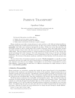 Passive Transport