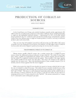 Production of Cobalt-60 Sources