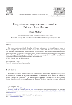 Emigration and wages in source countries: Evidence from Mexico