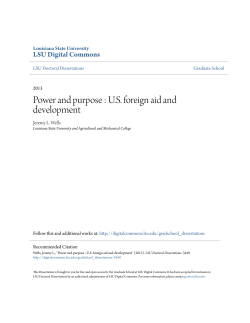 Power and purpose : US foreign aid and development