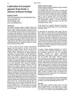 Cultivation of Carnegiea gigantea from Seeds: a Journey in Desert