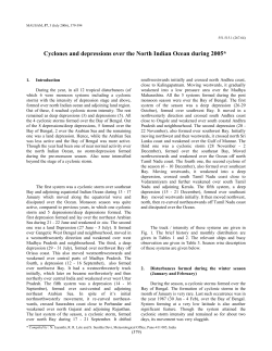 Cyclones and depressions over the North Indian Ocean during 2005*