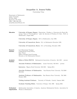 jensen-vallin, jacqueline - the Office of Planning and Assessment
