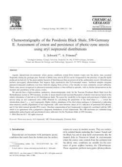Chemostratigraphy of the Posidonia Black Shale, SW