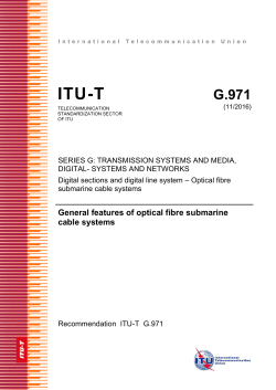 General features of optical fibre submarine cable systems