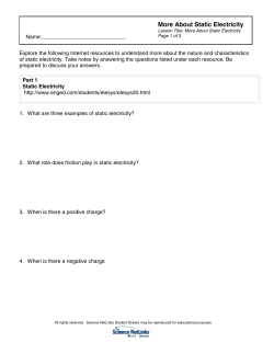More About Static Electricity