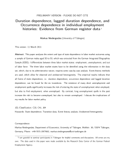 Duration dependence, lagged duration dependence