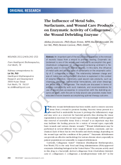 The Influence of Metal Salts, Surfactants, and Wound Care Products