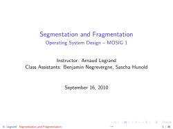 Segmentation and Fragmentation