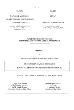 space policy - Assembl&eacute;e nationale